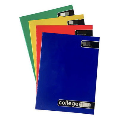 PACK 8 CUADERNO COLLEGE 100 HOJAS 7MM 4 COLORES