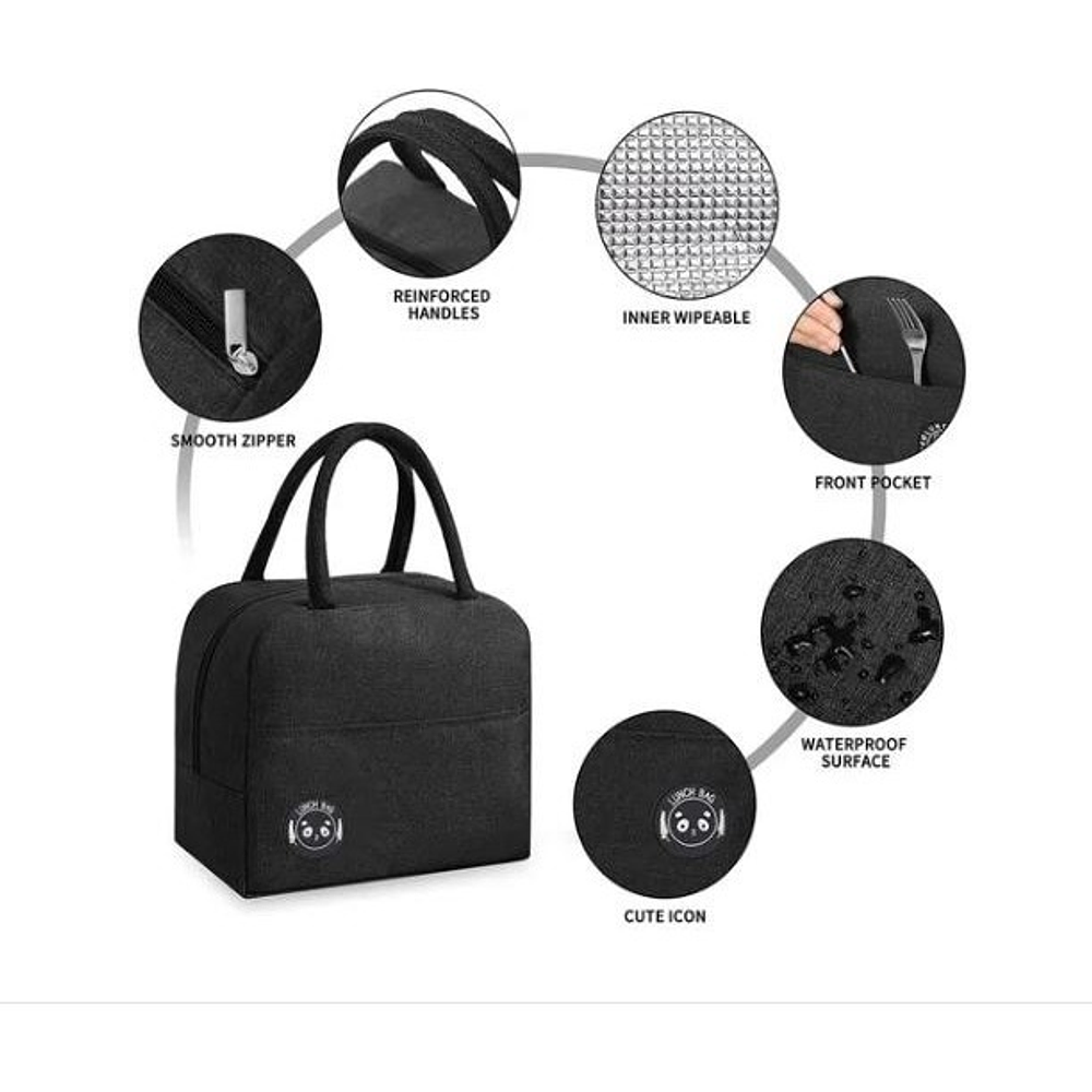 BOLSO LONCHERA TÉRMICA COLOR LISO 