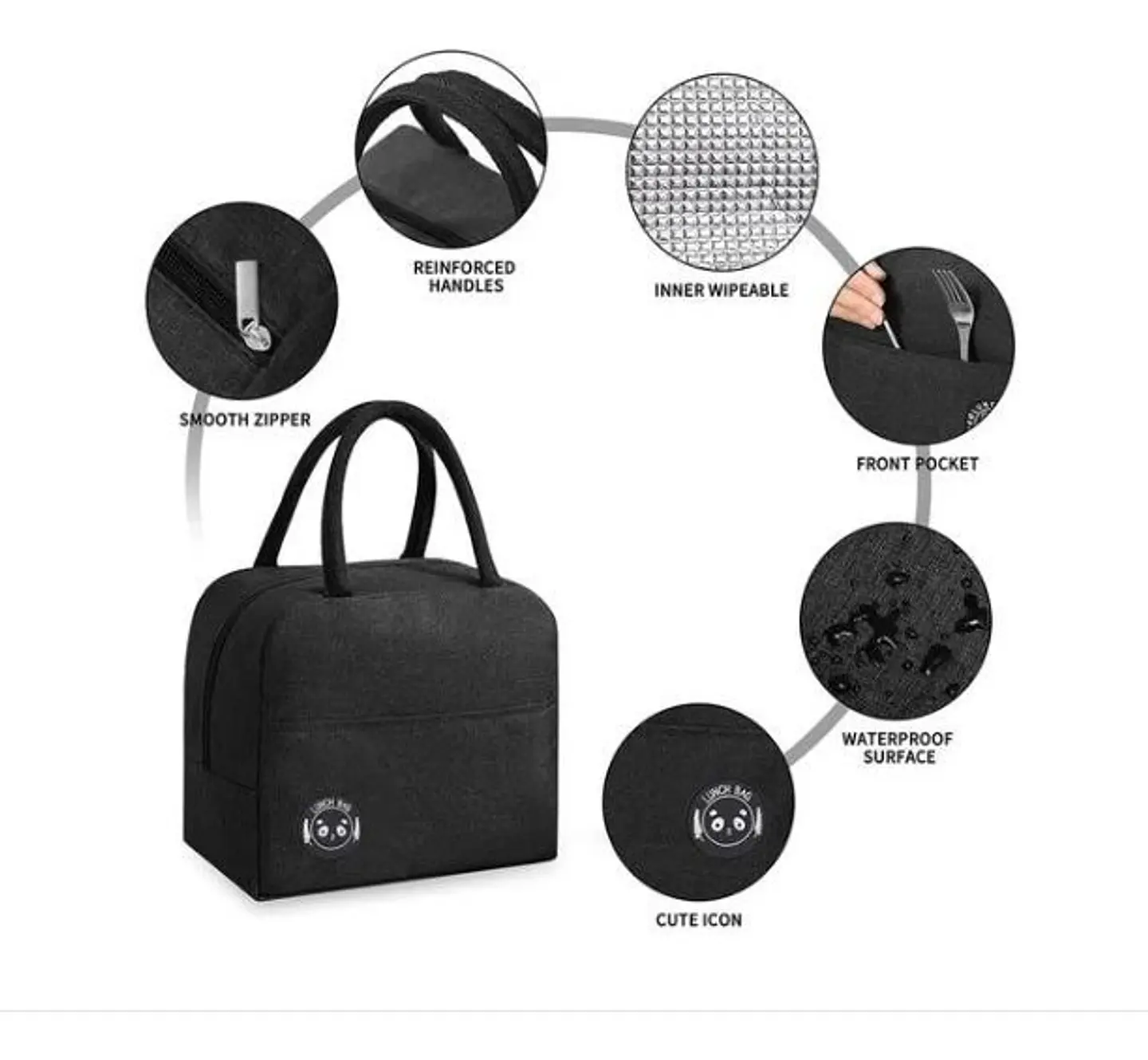 BOLSO LONCHERA TÉRMICA COLOR LISO  19