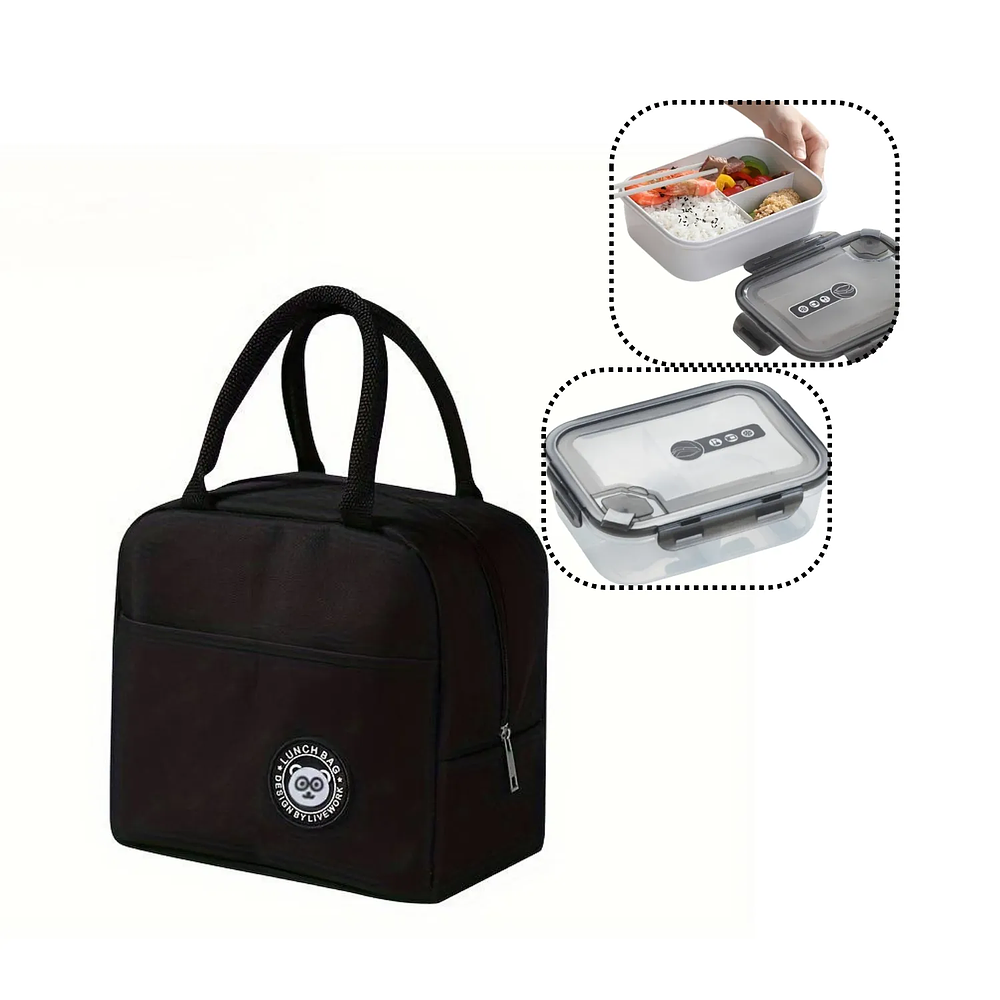 BOLSO LONCHERA TÉRMICA COLOR LISO 