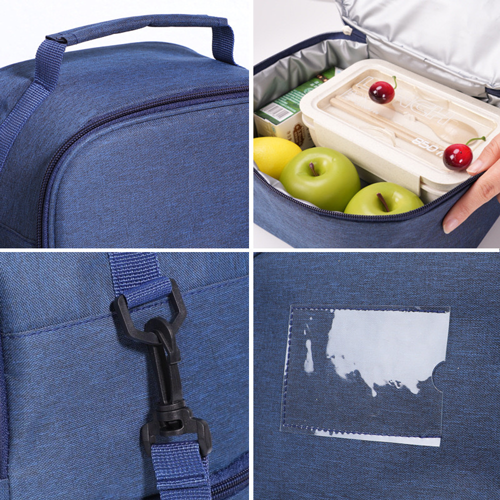 BOLSO LONCHERA TERMICA 2 NIVELES CON CORREA COLGANTE 