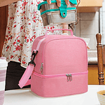 BOLSO LONCHERA TERMICA 2 NIVELES CON CORREA COLGANTE 