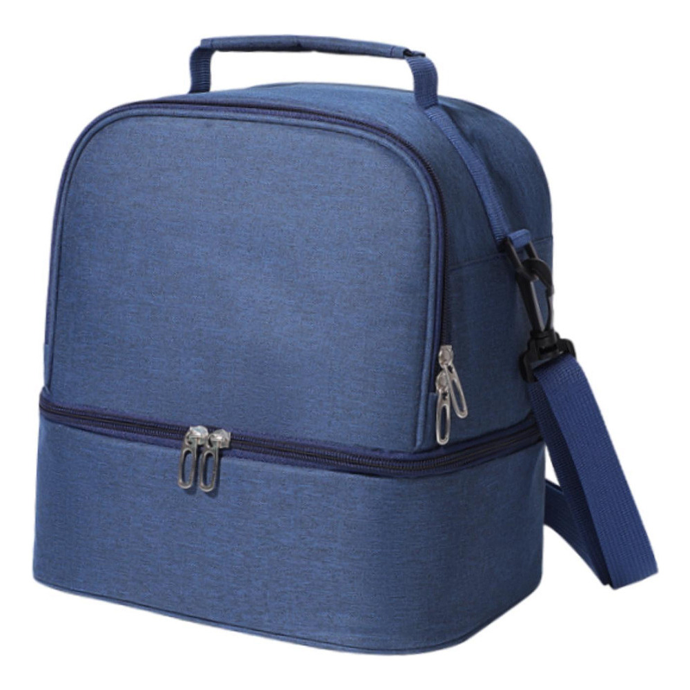 BOLSO LONCHERA TERMICA 2 NIVELES CON CORREA COLGANTE 