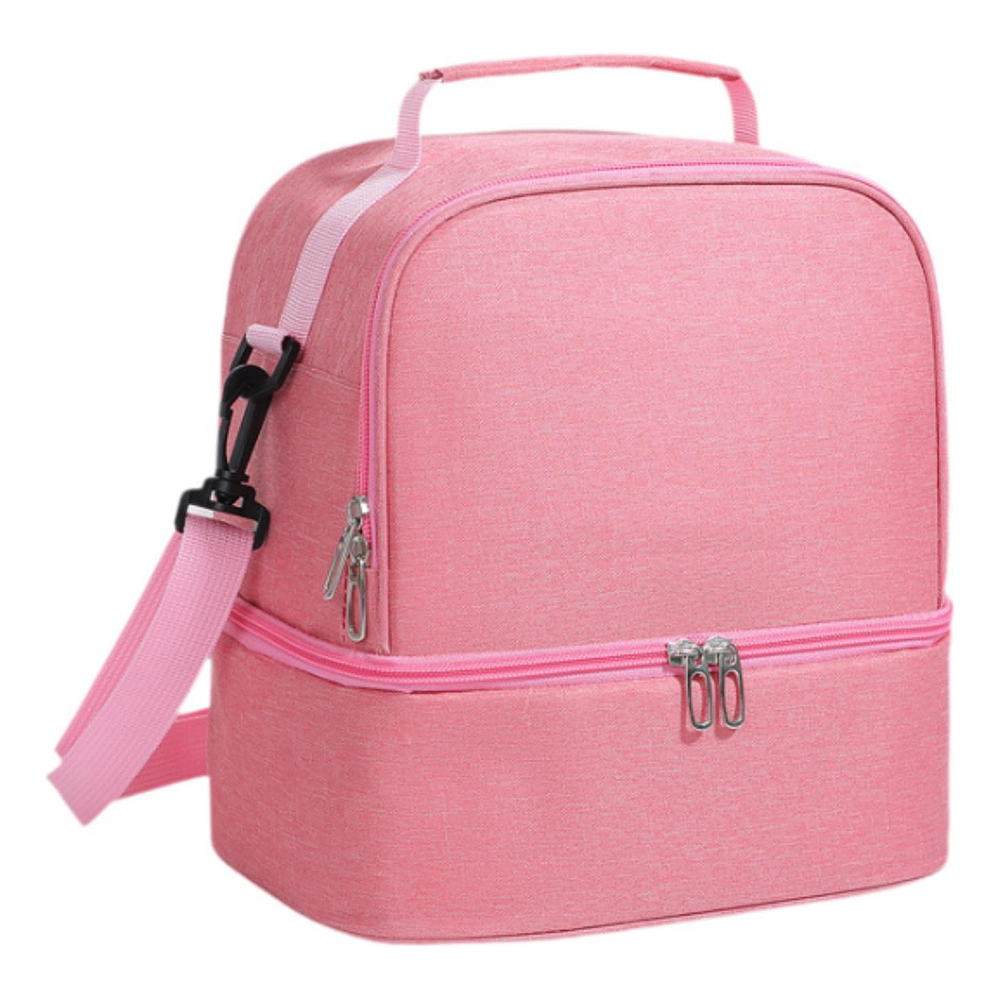 BOLSO LONCHERA TERMICA 2 NIVELES CON CORREA COLGANTE 