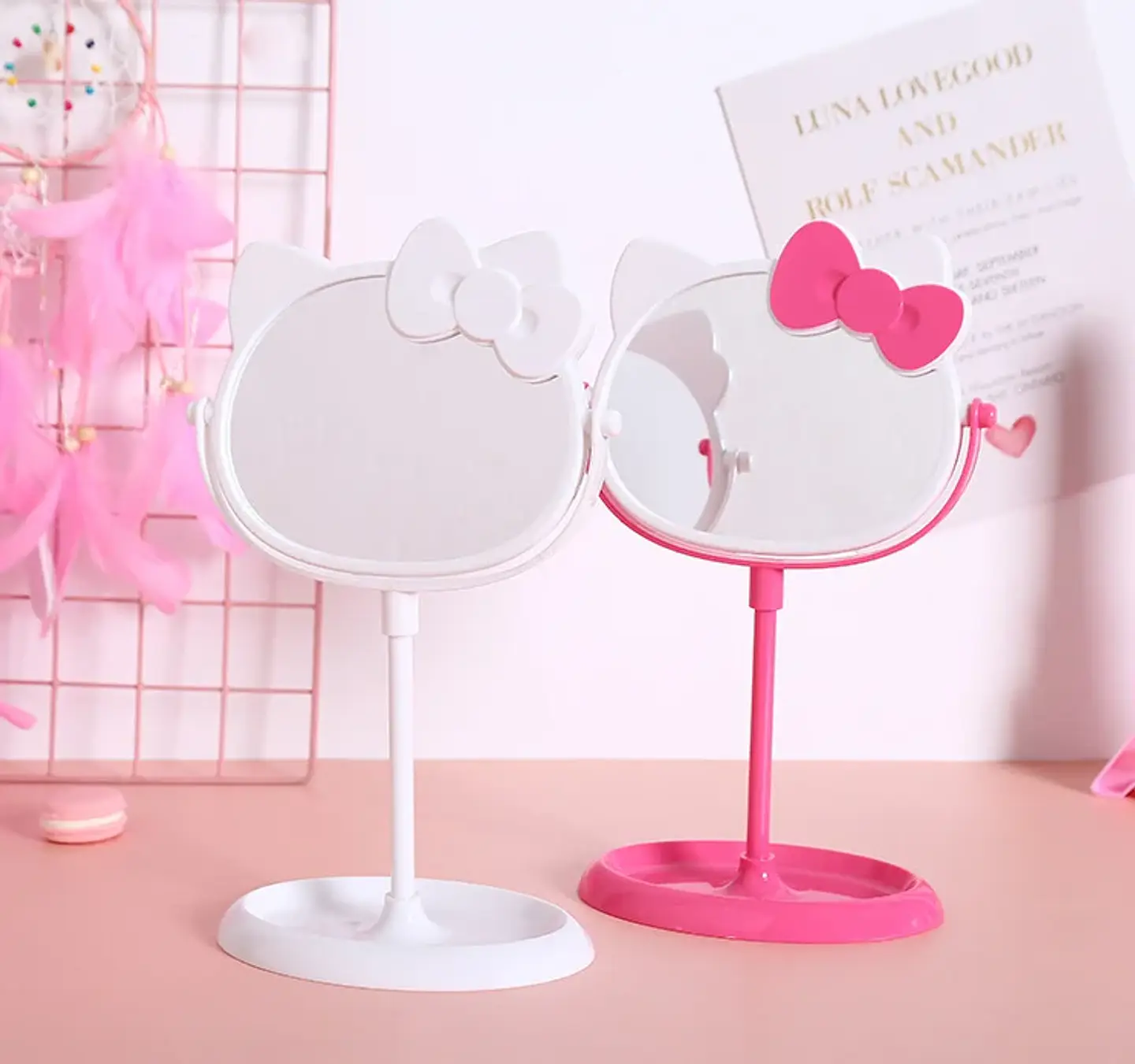 DOBLE ESPEJO PEDESTAL HELLO KITTY  1