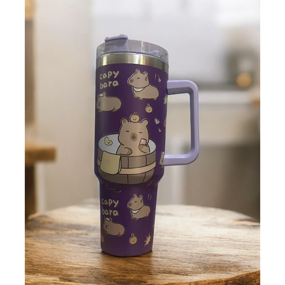 VASO CON ASA TERMICO ACERO INOXIDABLE DE CAPYBARA 1200ML