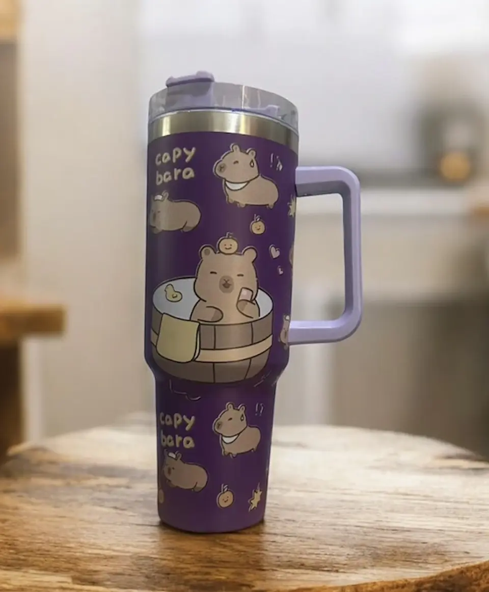 VASO CON ASA TERMICO ACERO INOXIDABLE DE CAPYBARA 1200ML 3