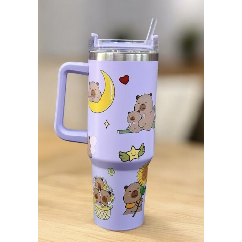 VASO CON ASA TERMICO ACERO INOXIDABLE DE CAPYBARA 1200ML