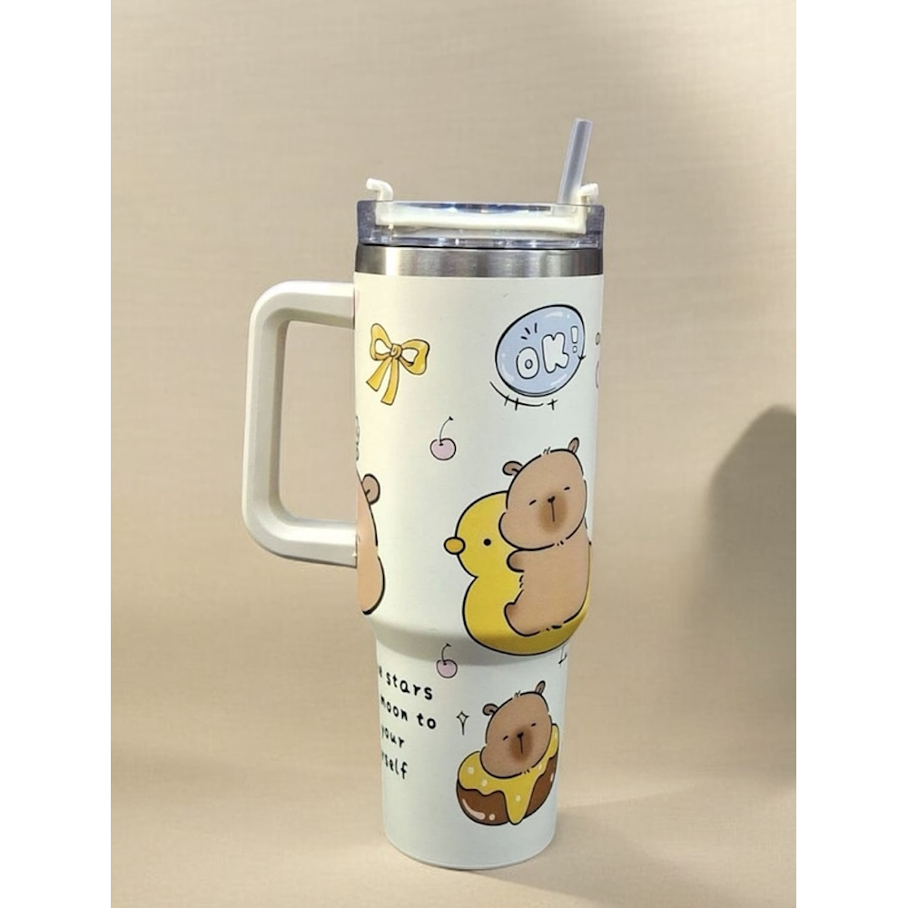 VASO CON ASA TERMICO ACERO INOXIDABLE DE CAPYBARA 1200ML