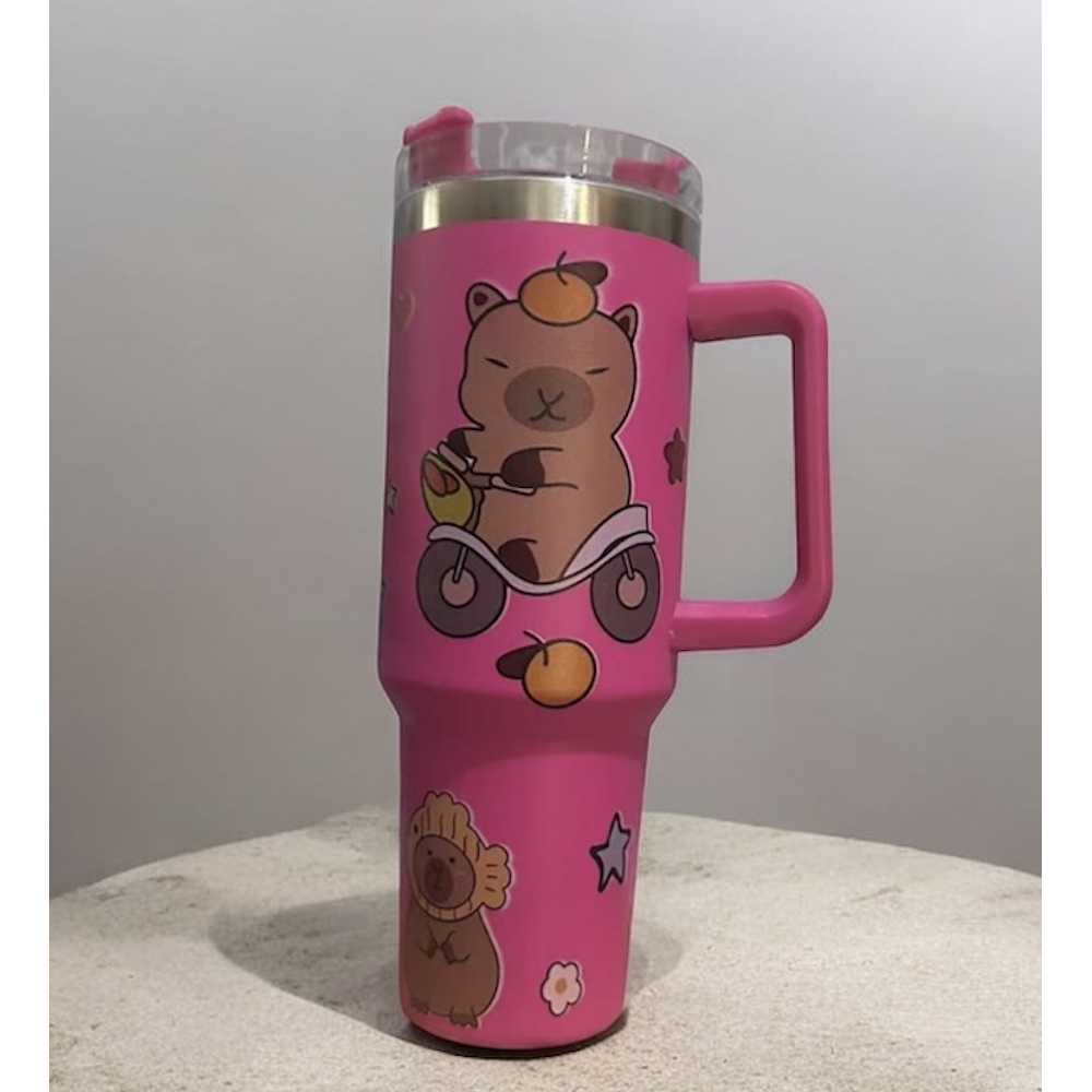 VASO CON ASA TERMICO ACERO INOXIDABLE DE CAPYBARA 1200ML