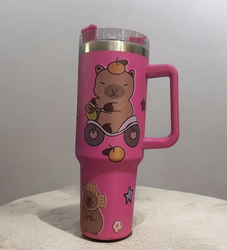 VASO CON ASA TERMICO ACERO INOXIDABLE DE CAPYBARA 1200ML 6