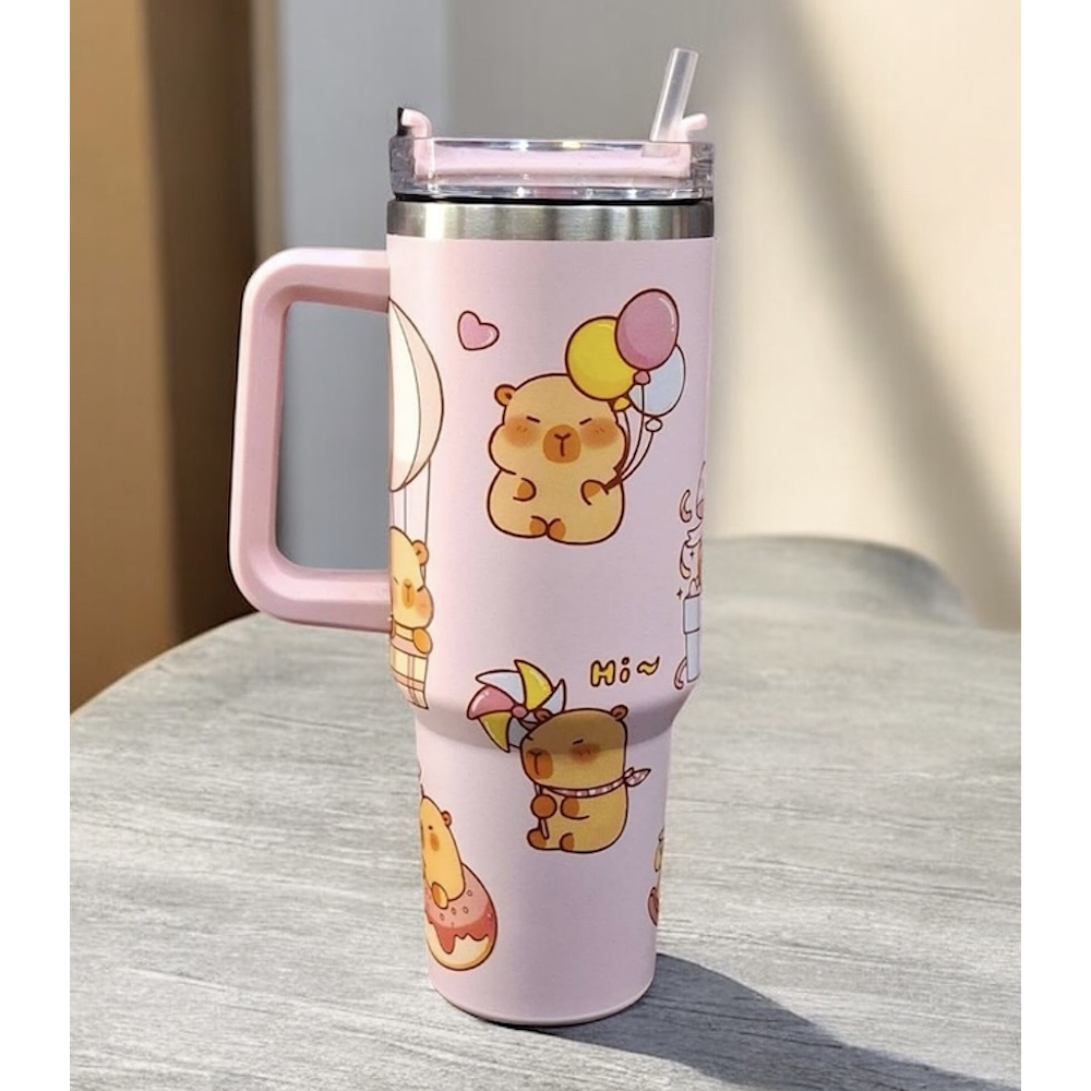 VASO CON ASA TERMICO ACERO INOXIDABLE DE CAPYBARA 1200ML