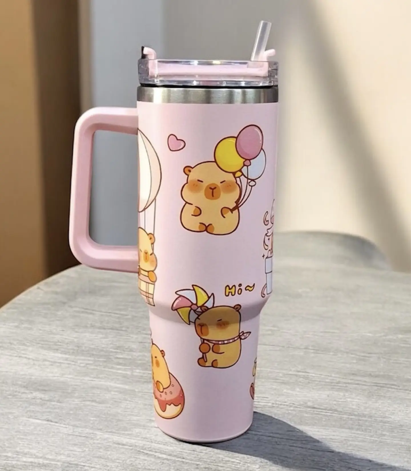 VASO CON ASA TERMICO ACERO INOXIDABLE DE CAPYBARA 1200ML 7