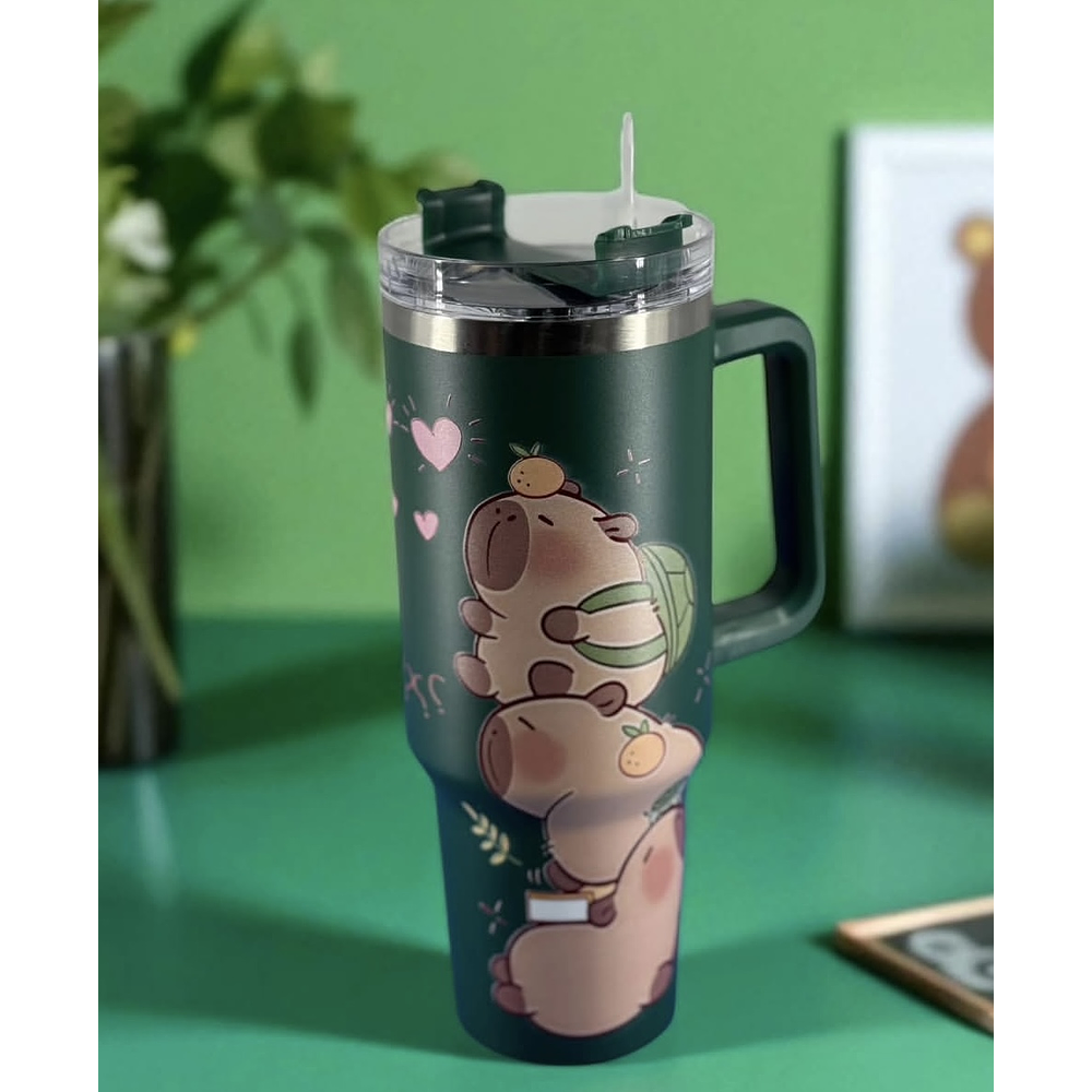 VASO CON ASA TERMICO ACERO INOXIDABLE DE CAPYBARA 1200ML