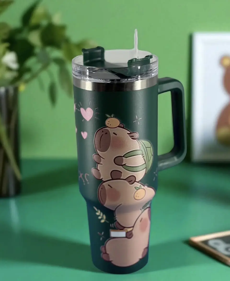 VASO CON ASA TERMICO ACERO INOXIDABLE DE CAPYBARA 1200ML 8