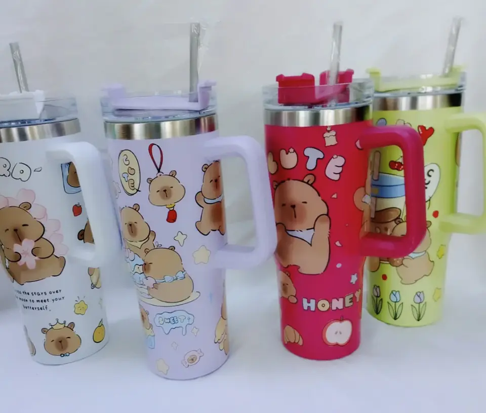 VASO CON ASA TERMICO ACERO INOXIDABLE DE CAPYBARA 1200ML 2