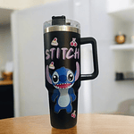 VASO CON ASA TERMICO ACERO INOXIDABLE DE STITCH 1200ML