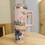 VASO CON ASA TERMICO ACERO INOXIDABLE DE STITCH 1200ML