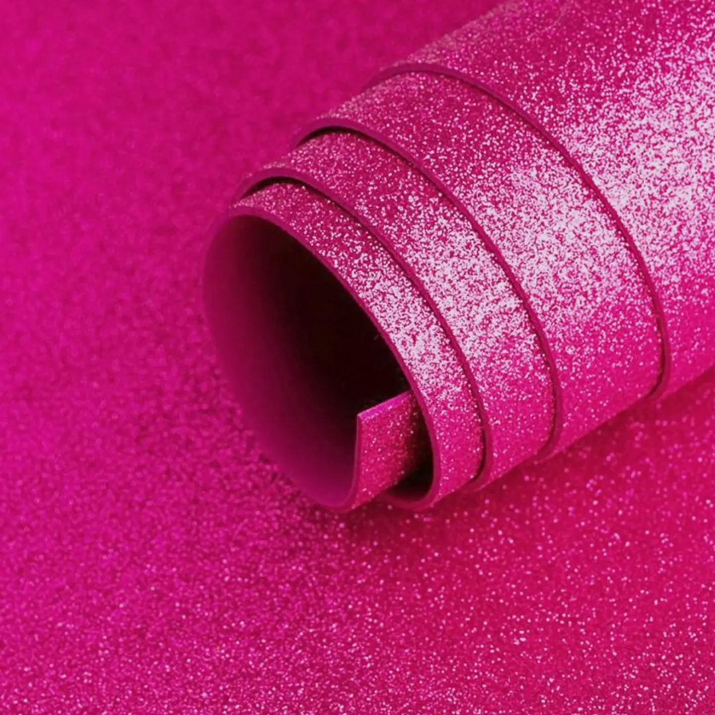 GOMA EVA FUCSIA GLITTER 60x40 PQT 10UNDS 2