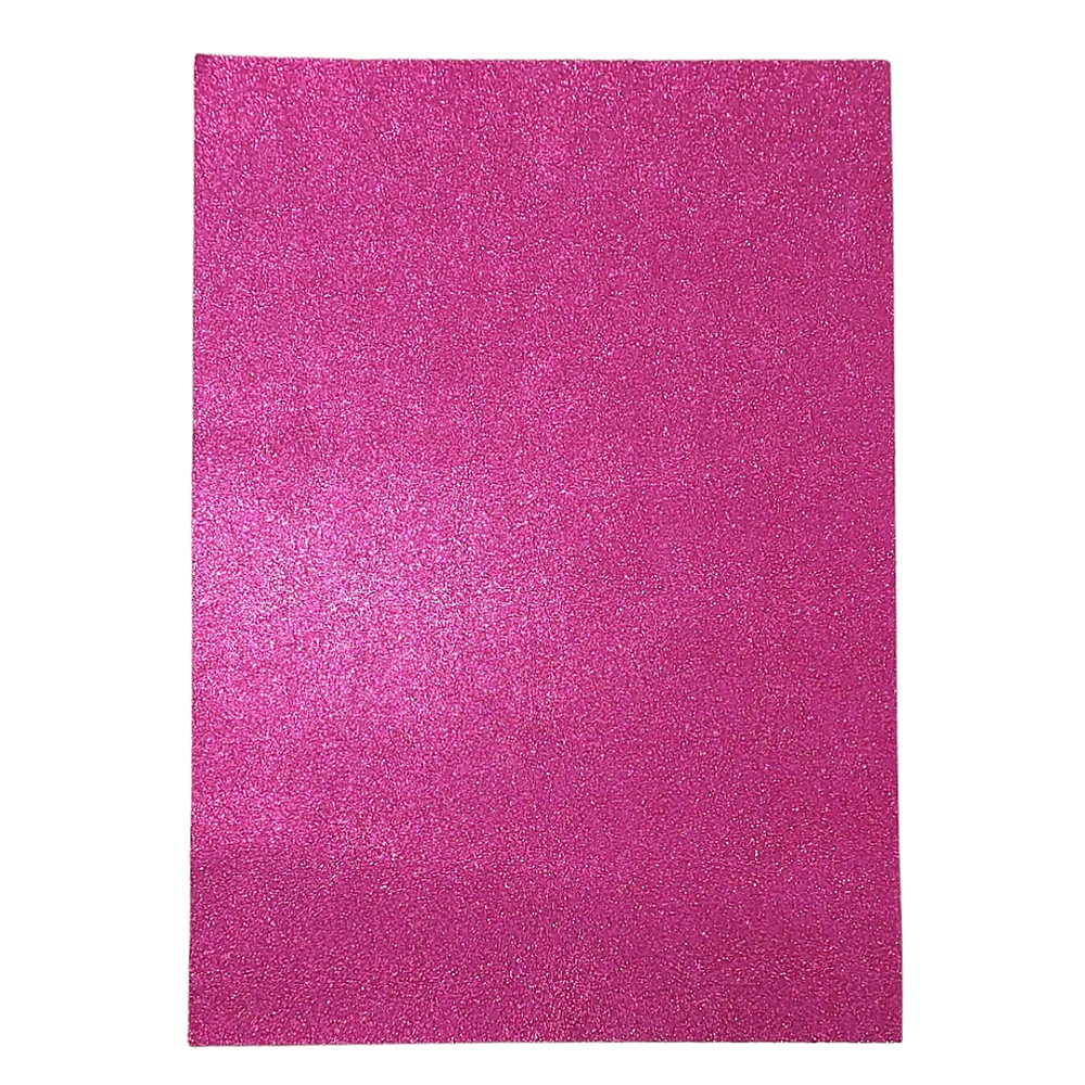GOMA EVA FUCSIA GLITTER 60x40 PQT 10UNDS