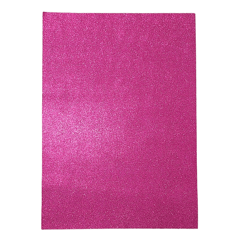 GOMA EVA FUCSIA GLITTER 60x40 PQT 10UNDS