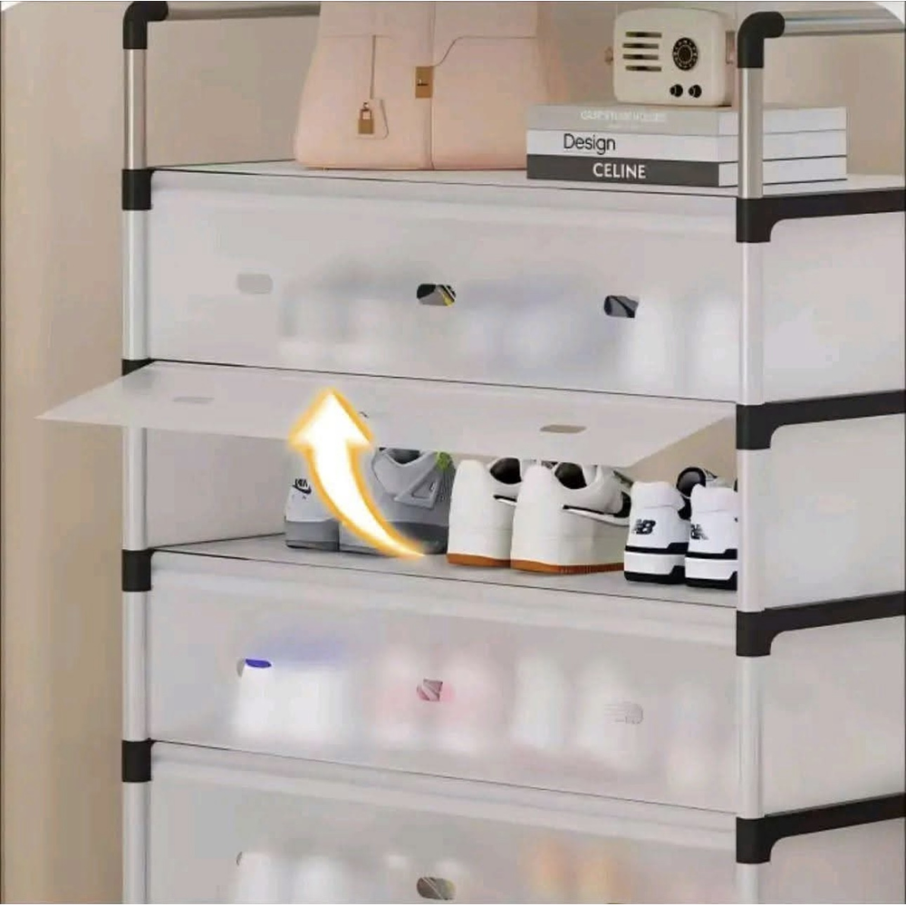 ZAPATERO ORGANIZADOR DE 5 NIVELES CON TAPA ANTI-POLVO