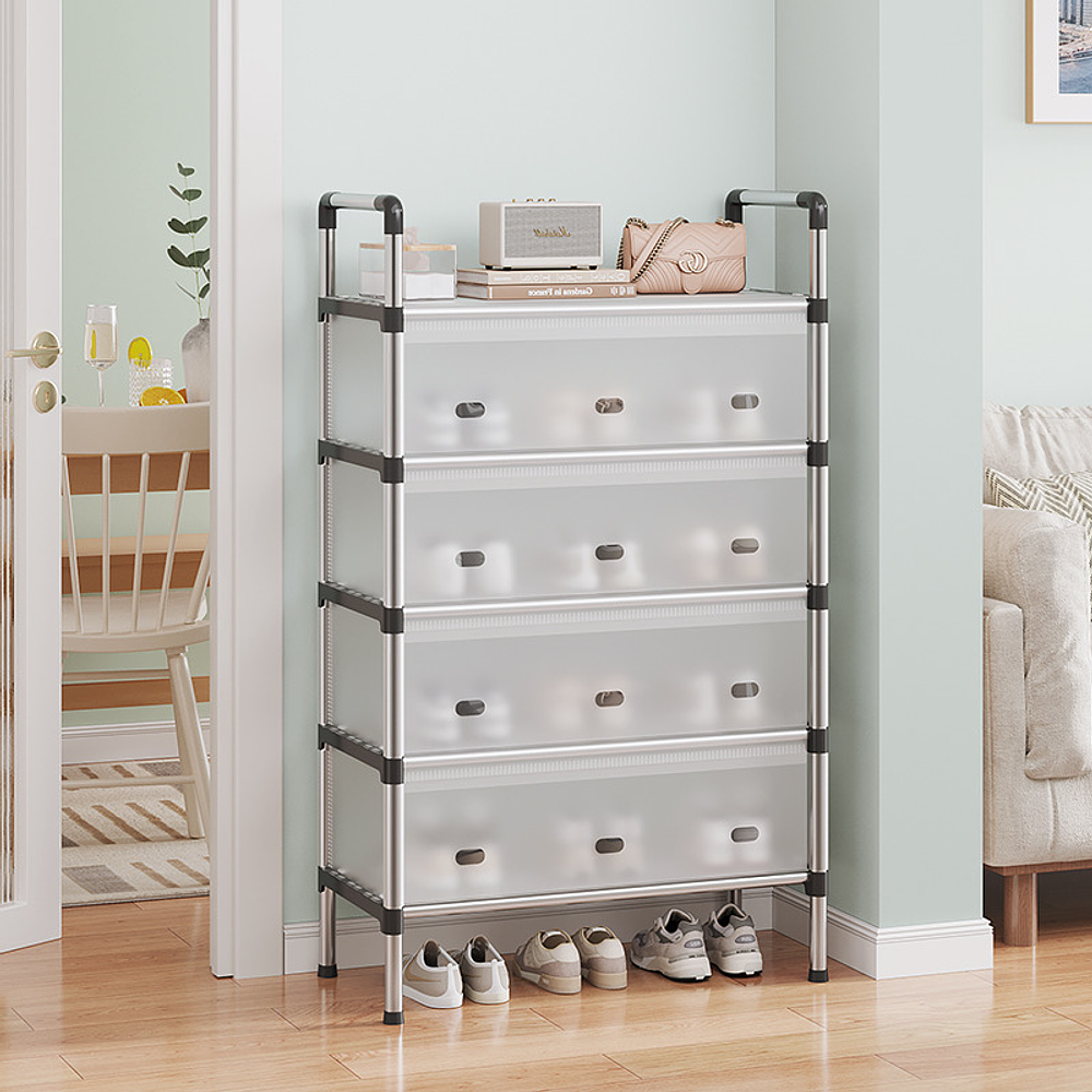 ZAPATERO ORGANIZADOR DE 5 NIVELES CON TAPA ANTI-POLVO