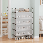 ZAPATERO ORGANIZADOR DE 5 NIVELES CON TAPA ANTI-POLVO