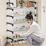 ZAPATERO ORGANIZADOR DE 5 NIVELES CON TAPA ANTI-POLVO