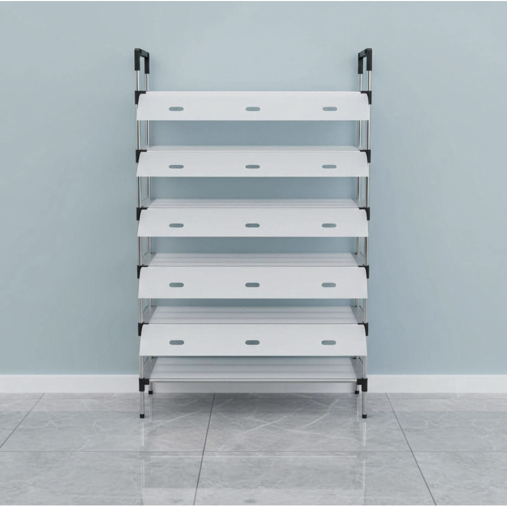 ZAPATERO ORGANIZADOR DE 6 NIVELES CON TAPA ANTI-POLVO