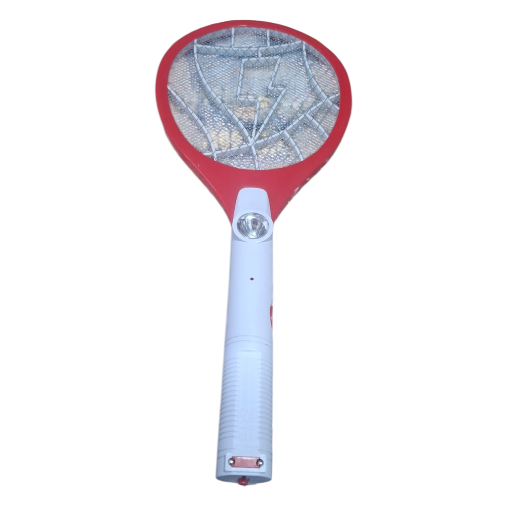 RAQUETA MATA MOSCAS ELÉCTRICO RECARGABLE CON LINTERNA 