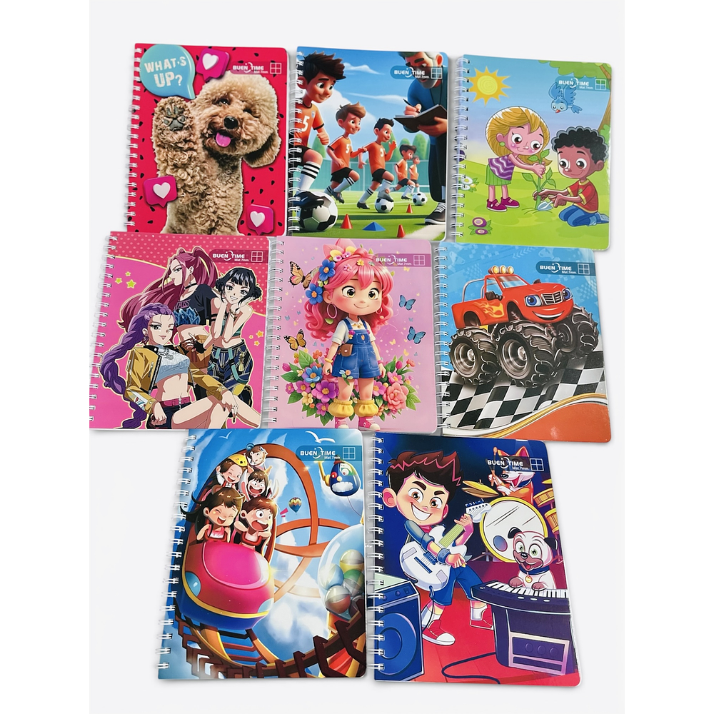 PACK 8 CUADERNOS UNIVERSITARIO TAPA DURA DISEÑO 