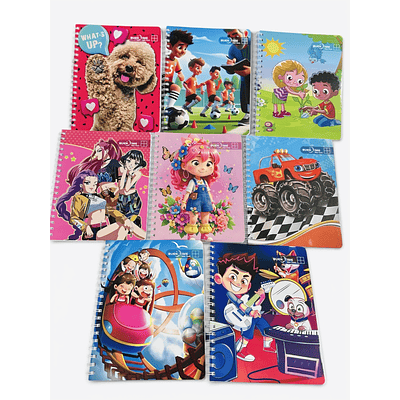 PACK 8 CUADERNOS UNIVERSITARIO TAPA DURA DISEÑO 