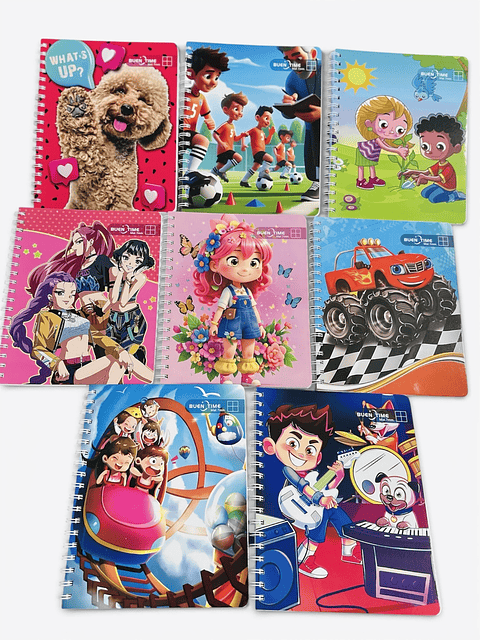 PACK 8 CUADERNOS UNIVERSITARIO TAPA DURA DISEÑO 