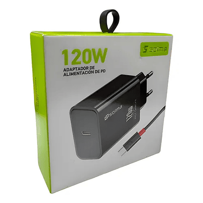 CARGADOR CARGA RAPIDA SOLMA 120W+CABLE TIPO C 
