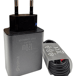 CARGADOR CARGA RAPIDA SOLMA 120W+CABLE TIPO C 