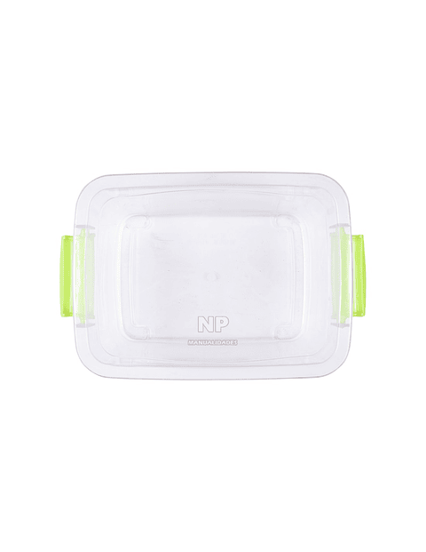 CAJA ORGANIZADORA TRANSPARENTE CON TAPA DE 2 LITROS 20x16x11CM