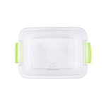 CAJA ORGANIZADORA TRANSPARENTE CON TAPA DE 2 LITROS 20x16x11CM