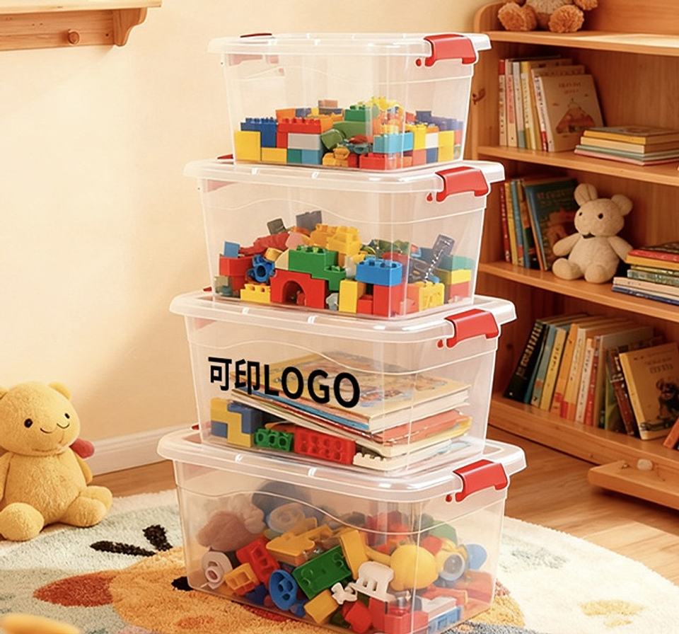 CAJA ORGANIZADORA TRANSPARENTE CON TAPA DE 2 LITROS 20x16x11CM 3