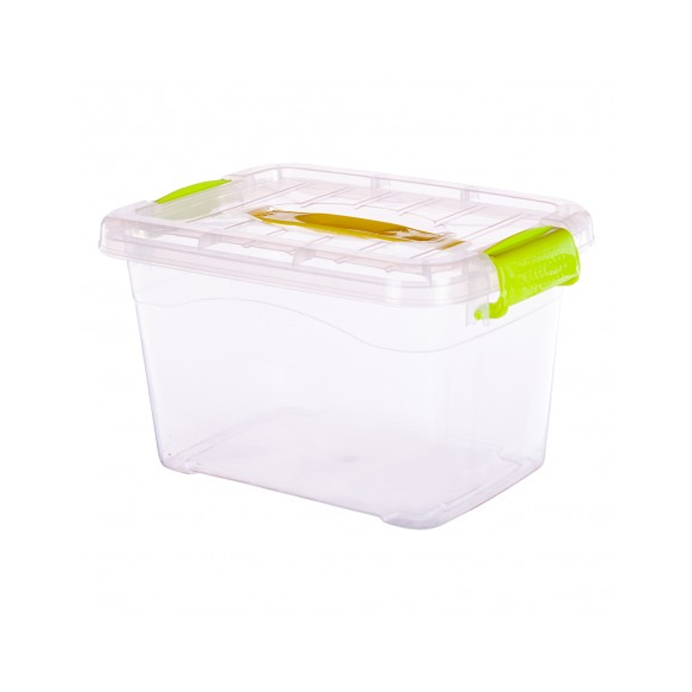 CAJA ORGANIZADORA TRANSPARENTE CON TAPA DE 3 LITROS 25x18x13CM