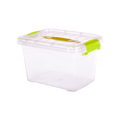 CAJA ORGANIZADORA TRANSPARENTE CON TAPA DE 3 LITROS 25x18x13CM