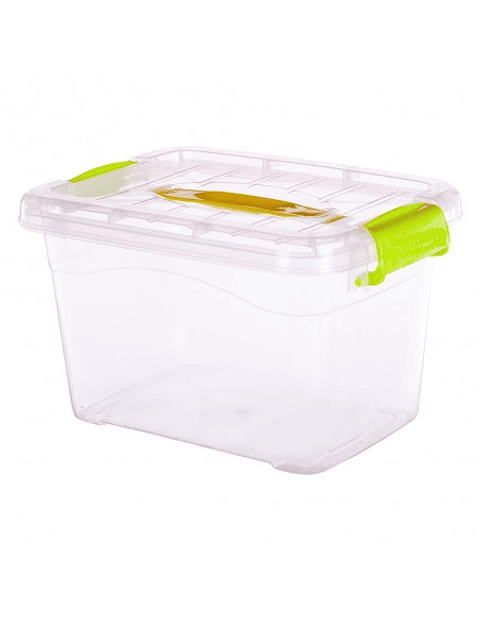CAJA ORGANIZADORA TRANSPARENTE CON TAPA DE 3 LITROS 25x18x13CM