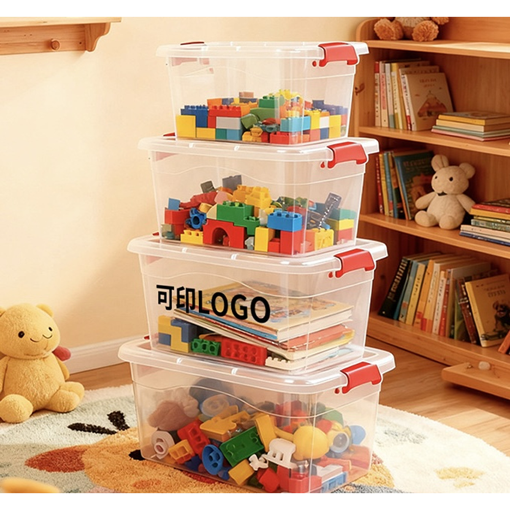 CAJA ORGANIZADORA TRANSPARENTE CON TAPA DE 3 LITROS 25x18x13CM