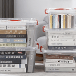 CAJA ORGANIZADORA TRANSPARENTE CON TAPA DE 3 LITROS 25x18x13CM