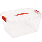 CAJA ORGANIZADORA TRANSPARENTE CON TAPA DE 5 LITROS 29x15x19CM