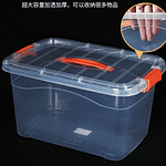 CAJA ORGANIZADORA TRANSPARENTE CON TAPA DE 10 LITROS 37x27x20CM