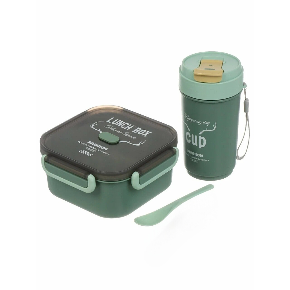 SET LONCHERA LUNCH BOX FASHION CUADRADO 