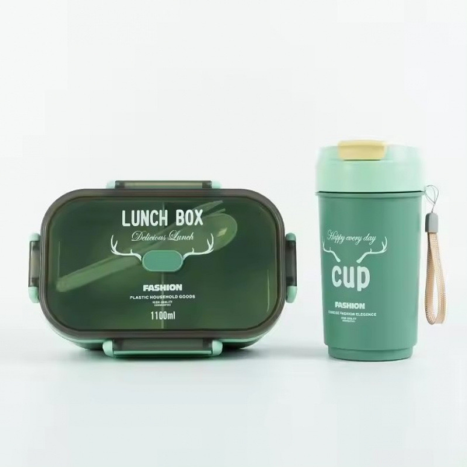 SET LONCHERA LUNCH BOX FASHION RECTANGULAR 2