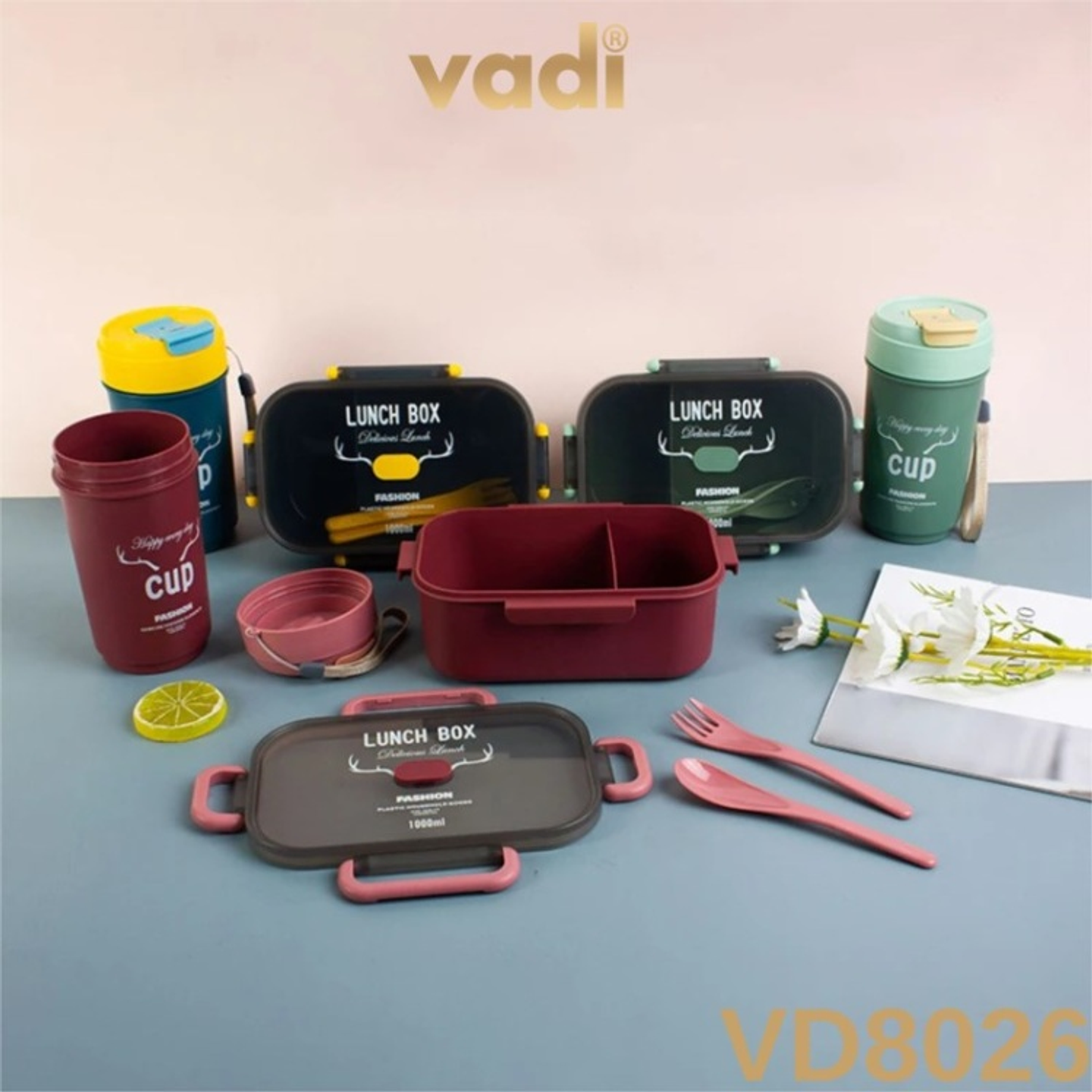 SET LONCHERA LUNCH BOX FASHION RECTANGULAR 1