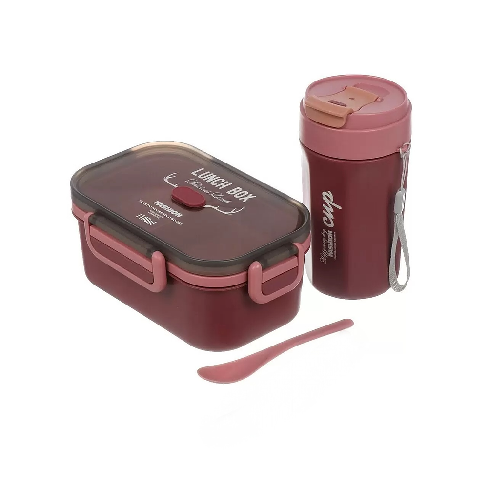 SET LONCHERA LUNCH BOX FASHION RECTANGULAR